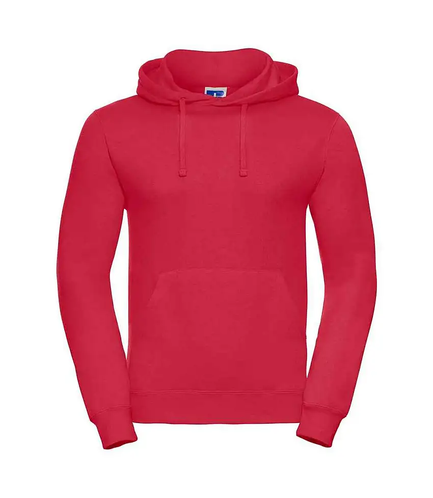 Mens Plain Hoodie Classic Red Russell