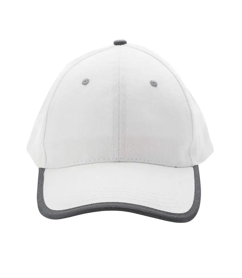 Impact Aware Contrast Brushed Cotton 6 Panel Cap White XD Collection