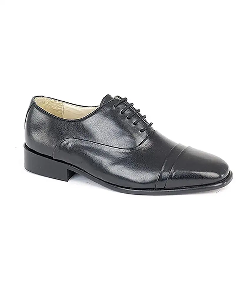 Montecatini Mens Folded Cap Oxford Tie Leather Shoes (Black) - UTDF855