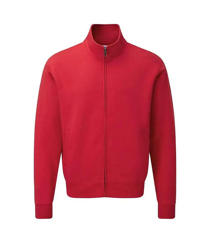 Mens Authentic Sweat Jacket Classic Red Russell