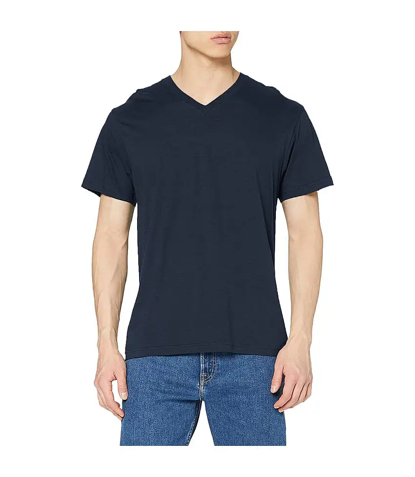 Mens Classic V Neck Tee Blue Midnight Stedman