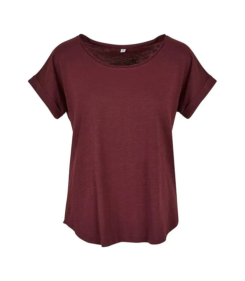 Womens/ladies Slub Long T-shirt Cherry Build Your Brand