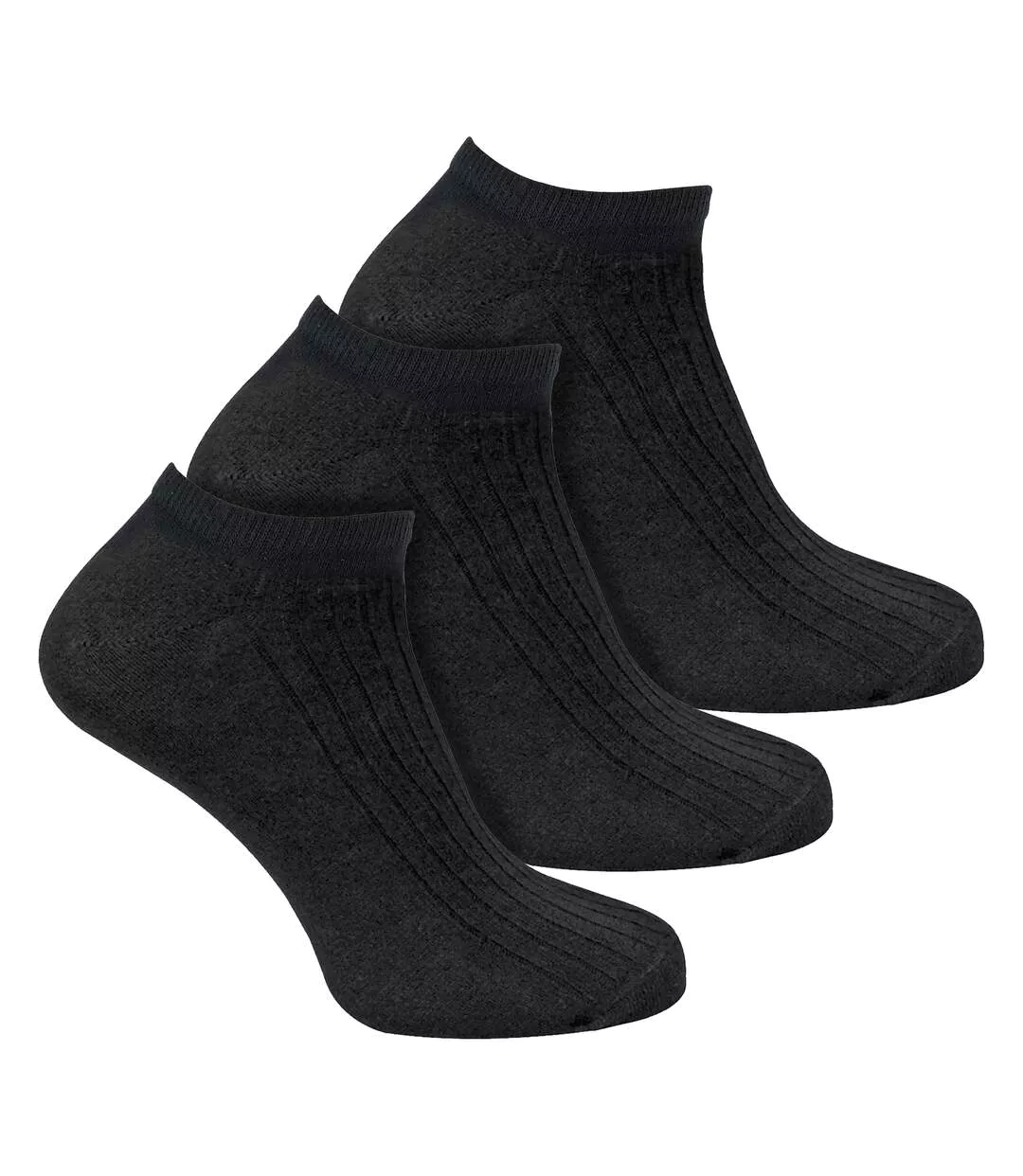 3 Pack Mens 100% Cotton Trainer Socks