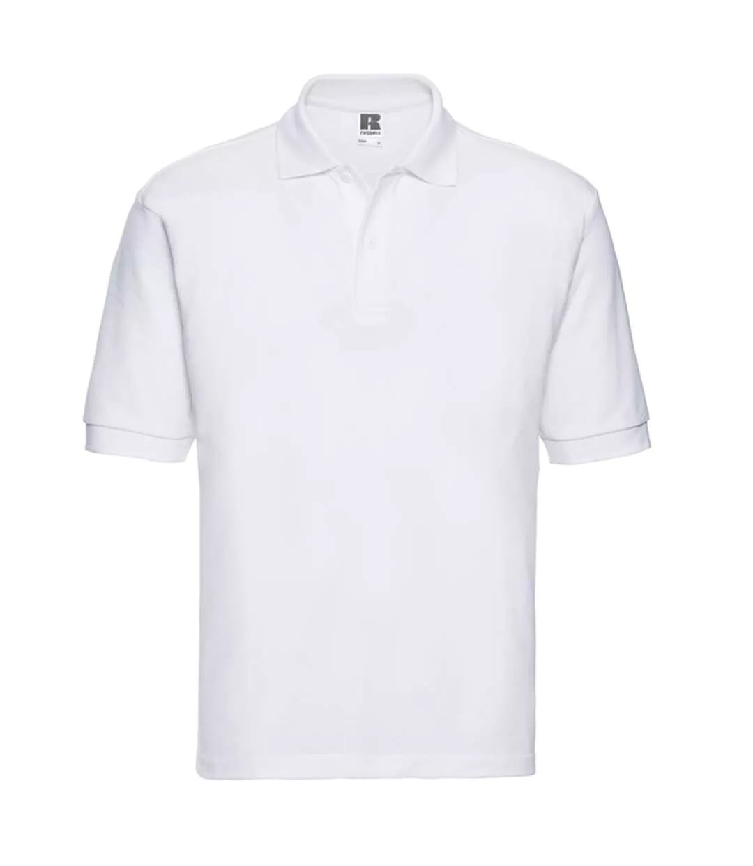 Mens Classic Polycotton Polo Shirt White Russell
