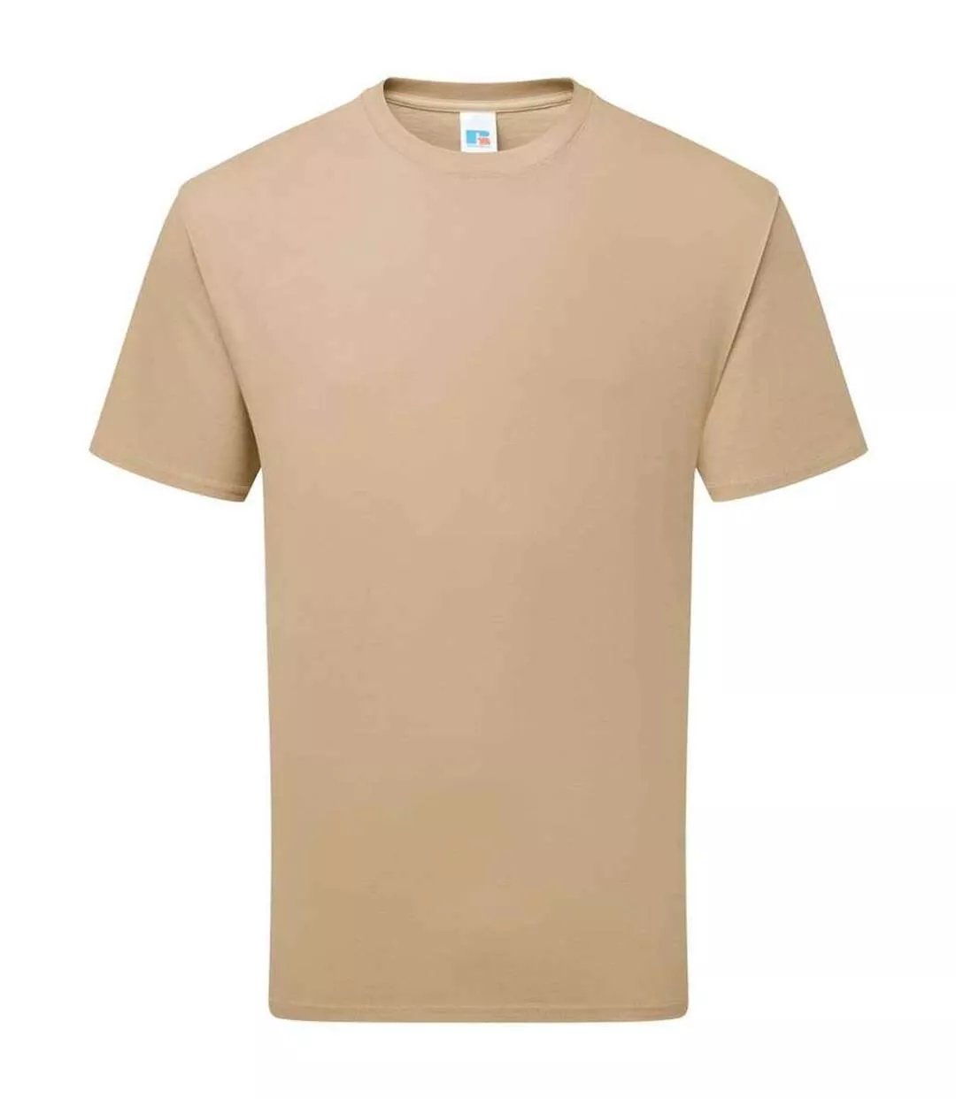 Mens Ringspun Cotton Classic T-shirt Tan Russell