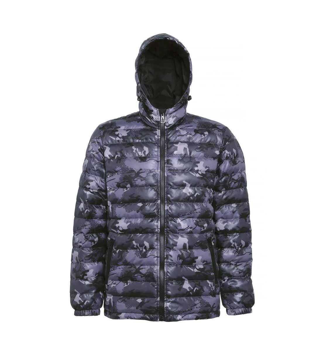 2786 Mens Hooded Water & Wind Resistant Padded Jacket (Camo Grey) - UTRW3424