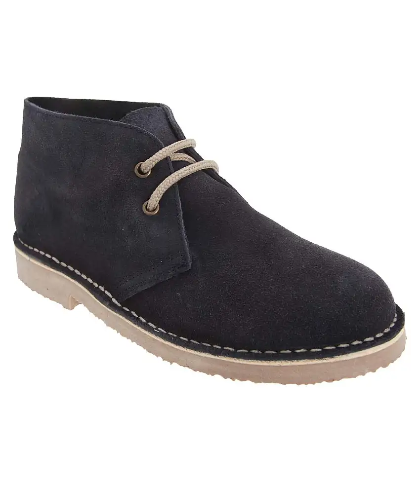Roamers Adults Unisex Real Suede Unlined Desert Boots (Navy) - UTDF112