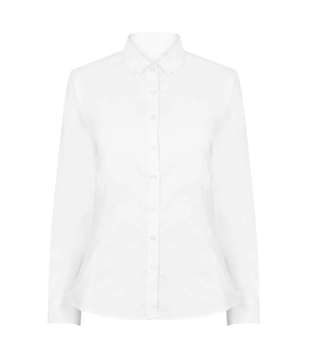 Henbury Womens/Ladies Modern Long Sleeve Oxford Shirt (White) - UTRW5424