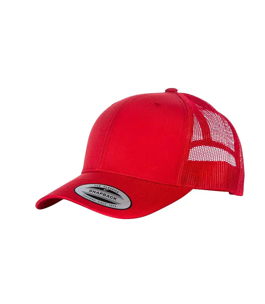 Yupoong Flexfit Retro Snapback Trucker Cap (Red/Red) - UTRW5391