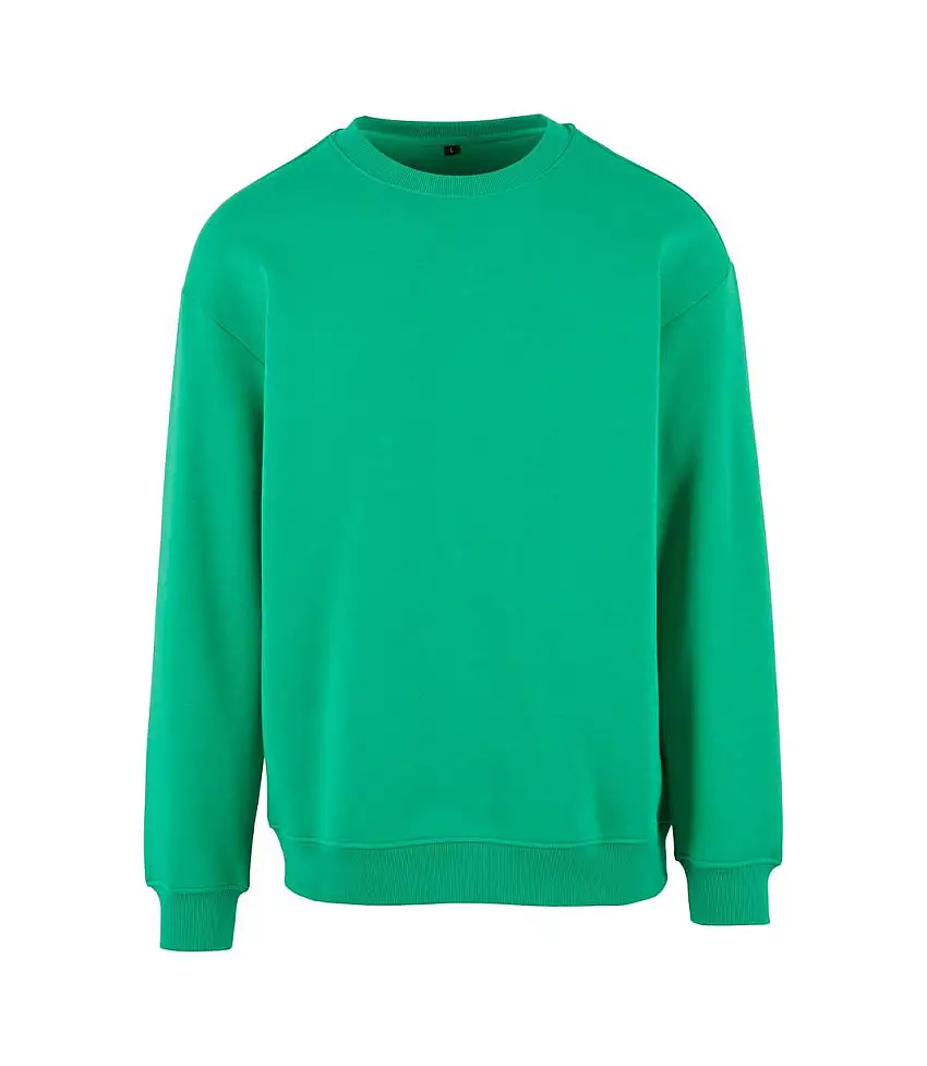 Mens Crew Neck Plain Sweatshirt Grass Green Build Your Brand