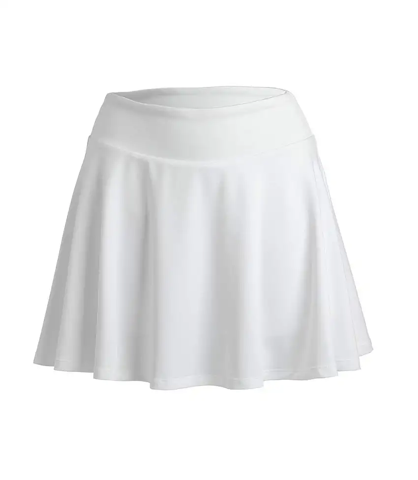 Womens/ladies Recycled Fitness Skort White Spiro