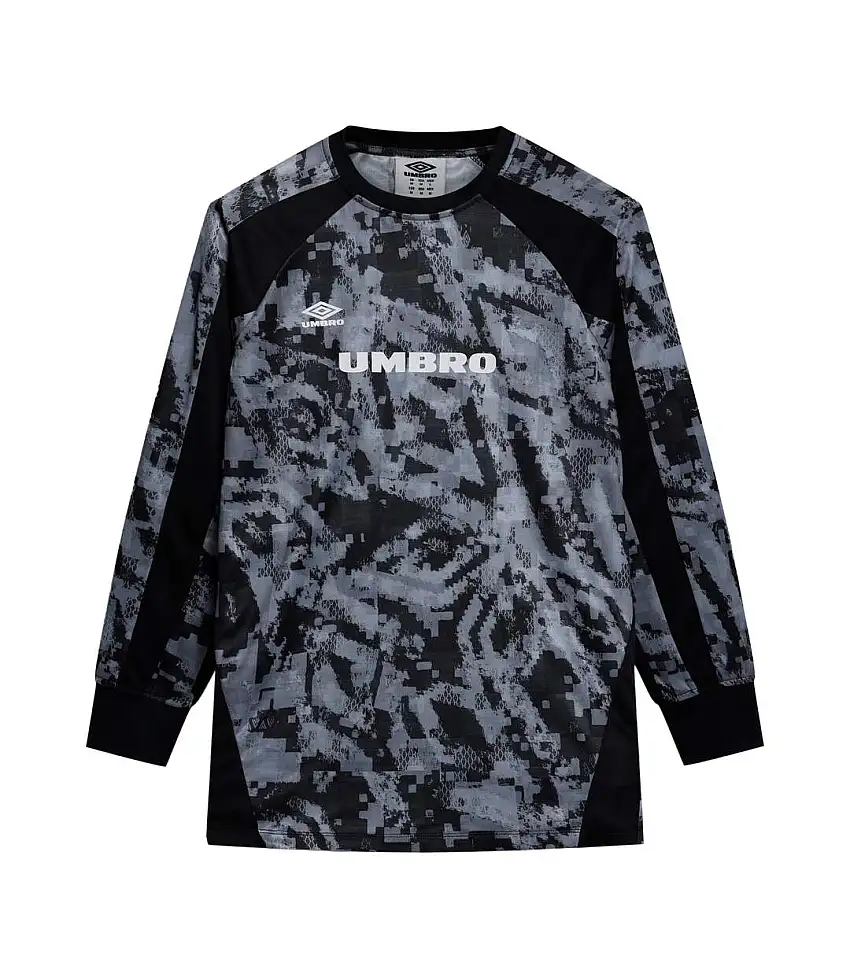 Mens Printed Long-sleeved Jersey Black Umbro