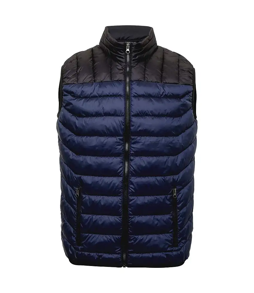 2786 Mens Domain Sleeveless Two Tone Gilet (Navy/Black) - UTRW6281