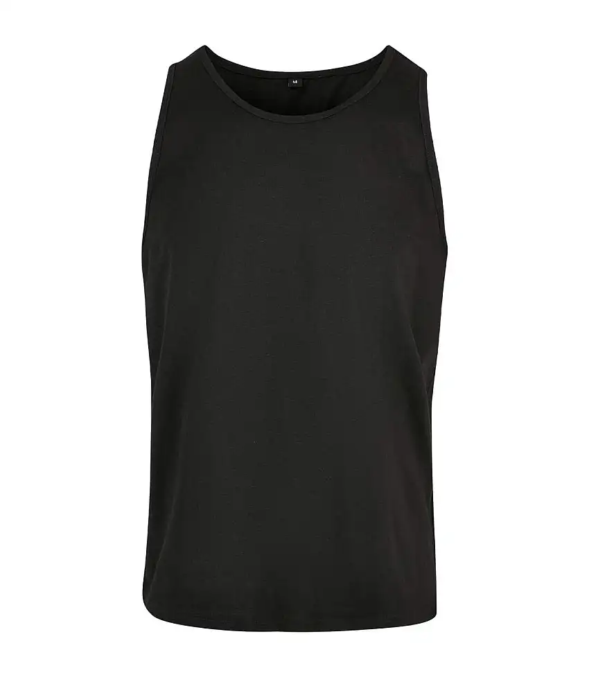 Mens Basic Tank Top Black Pure Build Your Brand
