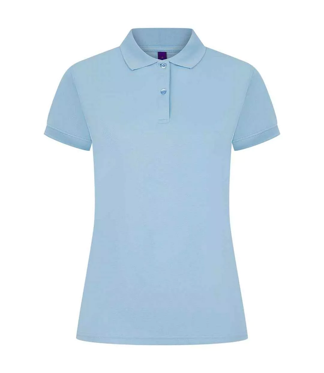 Womens/ladies Pique Polo Shirt Light Blue Henbury