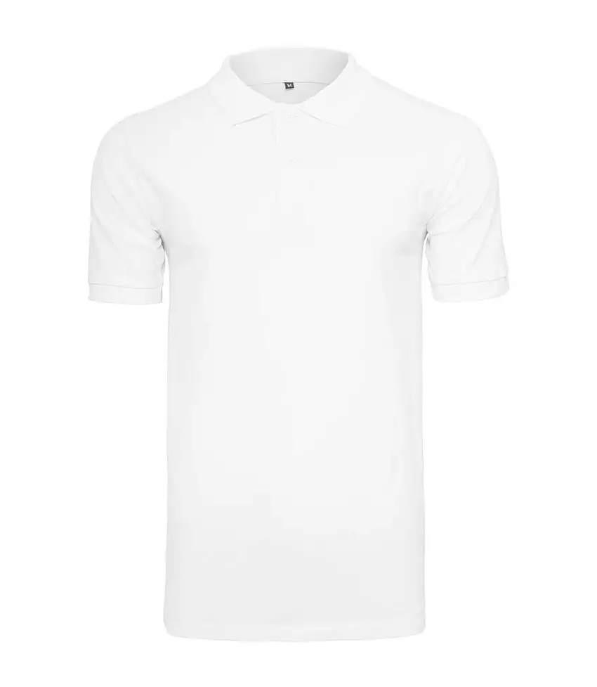 Build Your Brand Mens Pique Fitted Polo Shirt (White) - UTRW6468