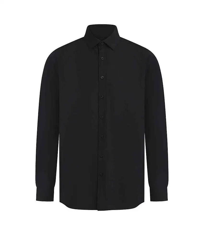 Mens Cotton Feel Coolplus Shirt Black Henbury