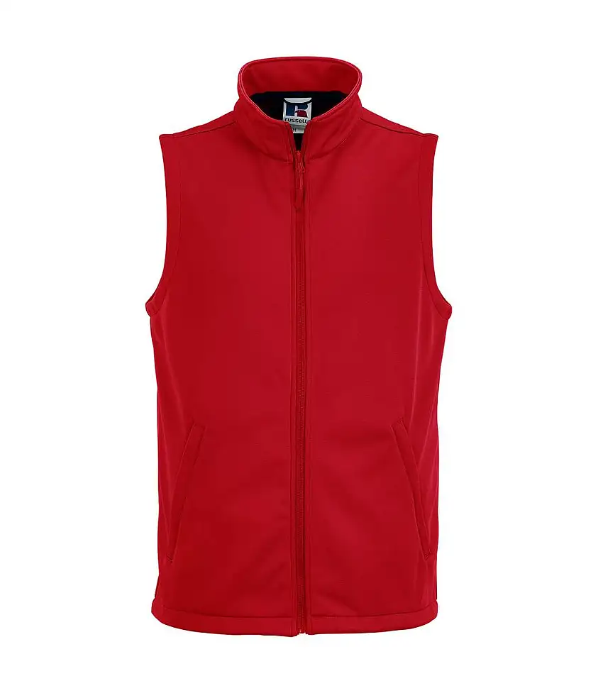 Mens Smart Softshell Gilet Classic Red Russell