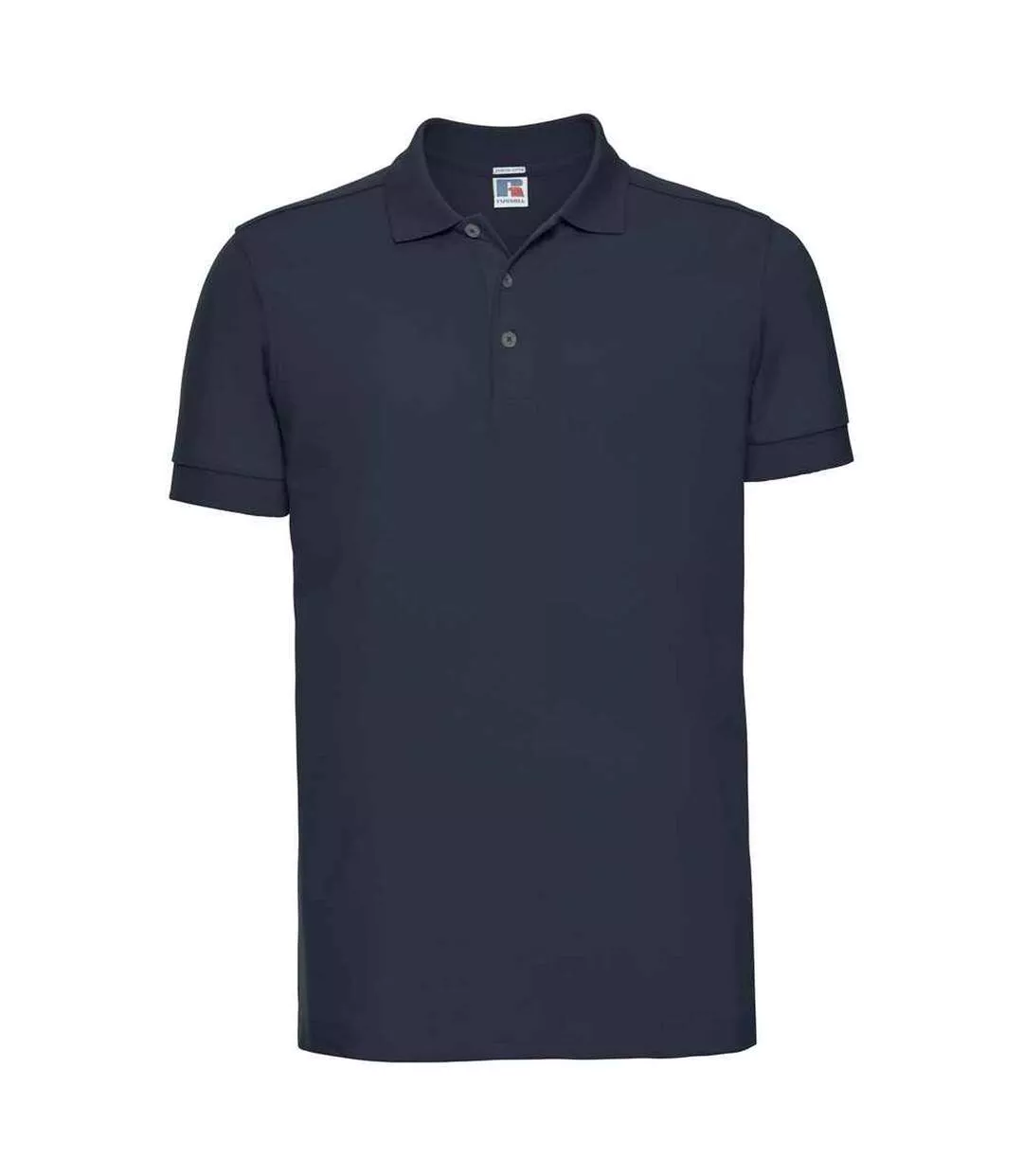 Mens Pique Stretch Polo Shirt French Navy Russell