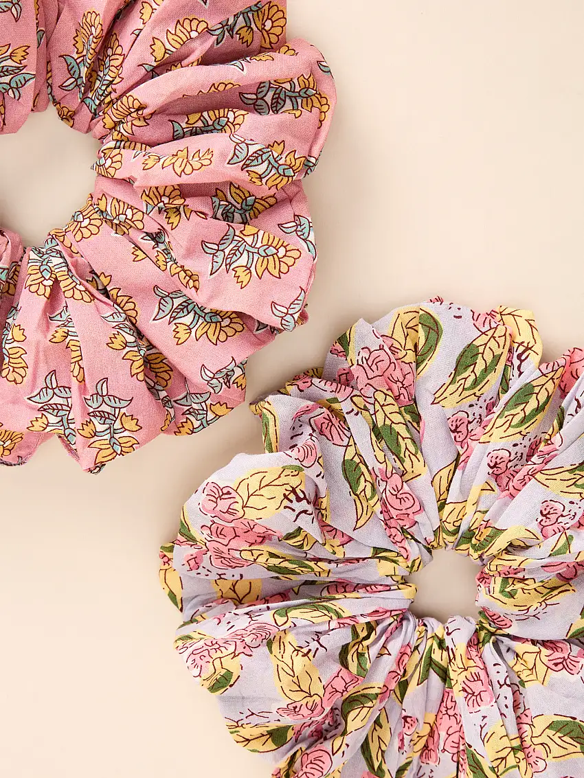 2 pack Extra Large Summer Scrunchies Assorted