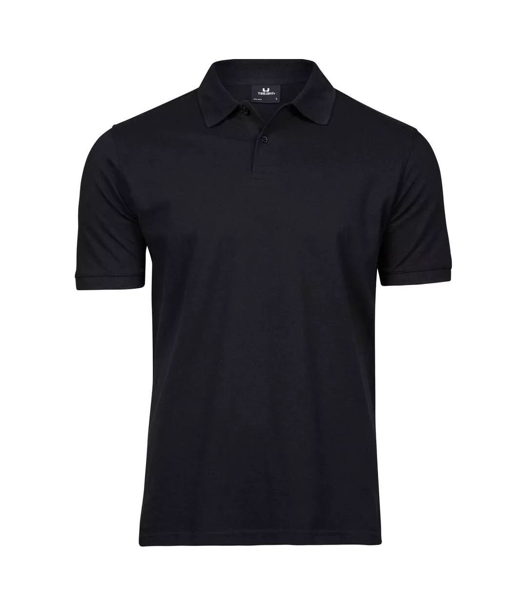 Mens Cotton Pique Polo Shirt Black Tee Jays