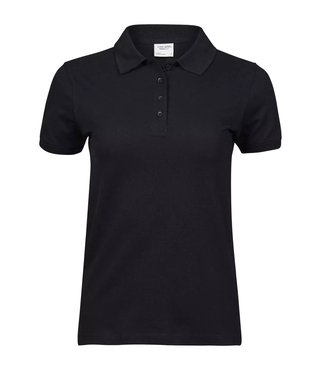Womens/ladies Heavy Cotton Pique Polo Shirt Black Tee Jays
