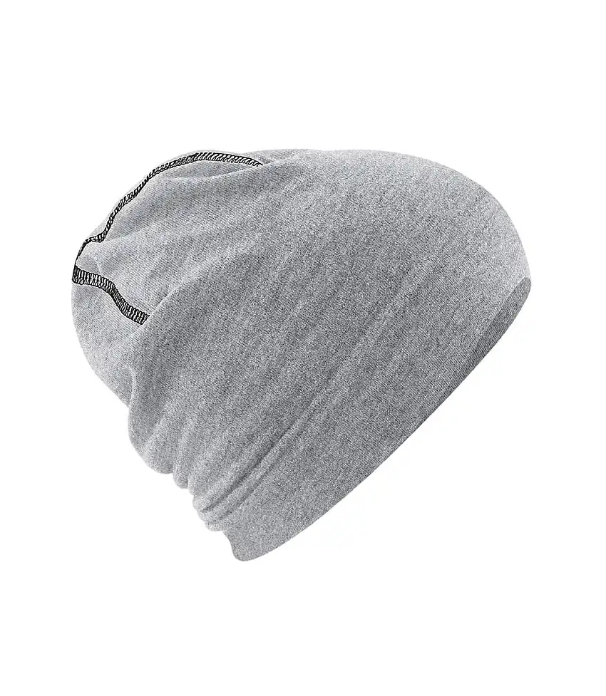 Unisex Hemsedal Cotton Beanie Heather Black Beechfield