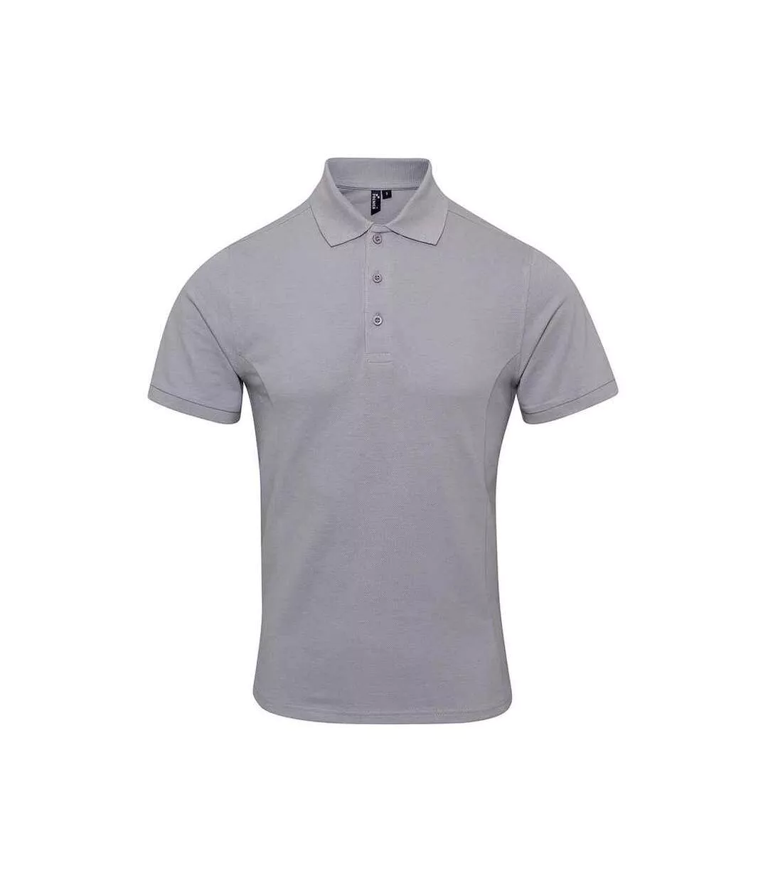 Mens Coolchecker Plus Piqu Polo Shirt Silver Premier