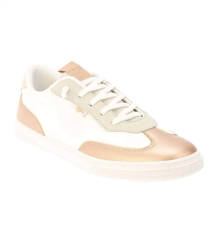 Womens/ladies Zap Trainers White Gold Rocket Dog