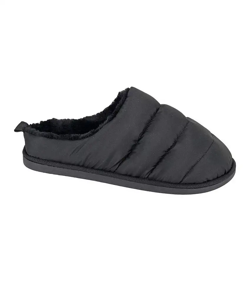 Mens Trevor Mule Slippers Black Sleepers