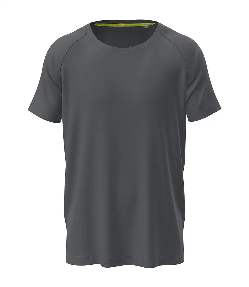 Mens Active Raglan Mesh T-shirt Slate Grey Stedman