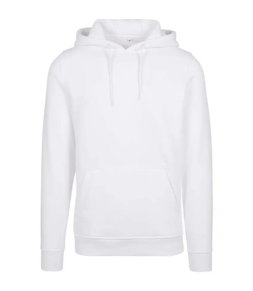 Build Your Brand Mens Heavy Pullover Hoodie (White) - UTRW5681