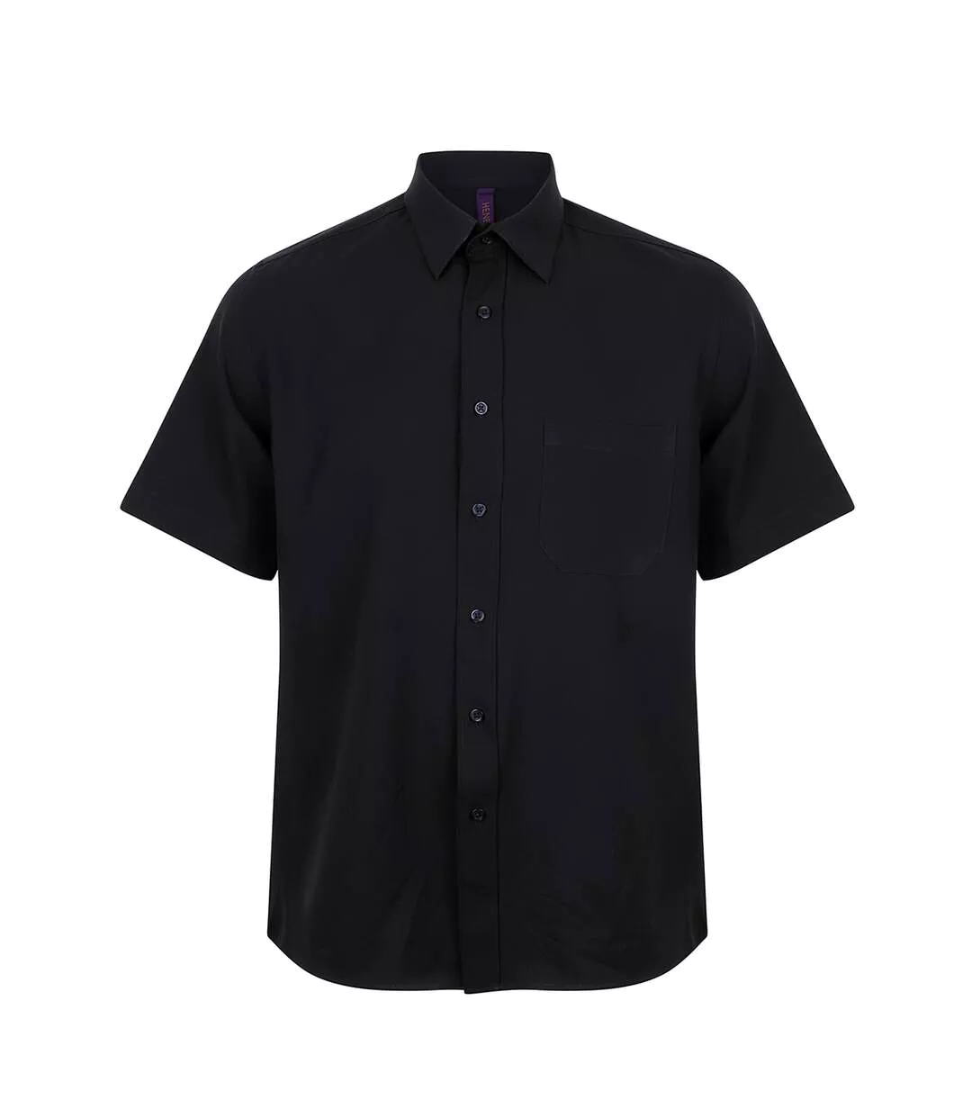 Mens Short-sleeved Shirt Navy Henbury