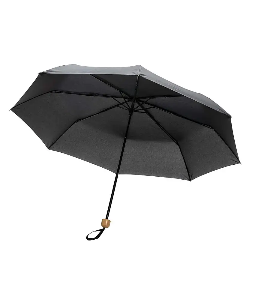 Impact Bamboo Folding Umbrella One Size Black XD Collection