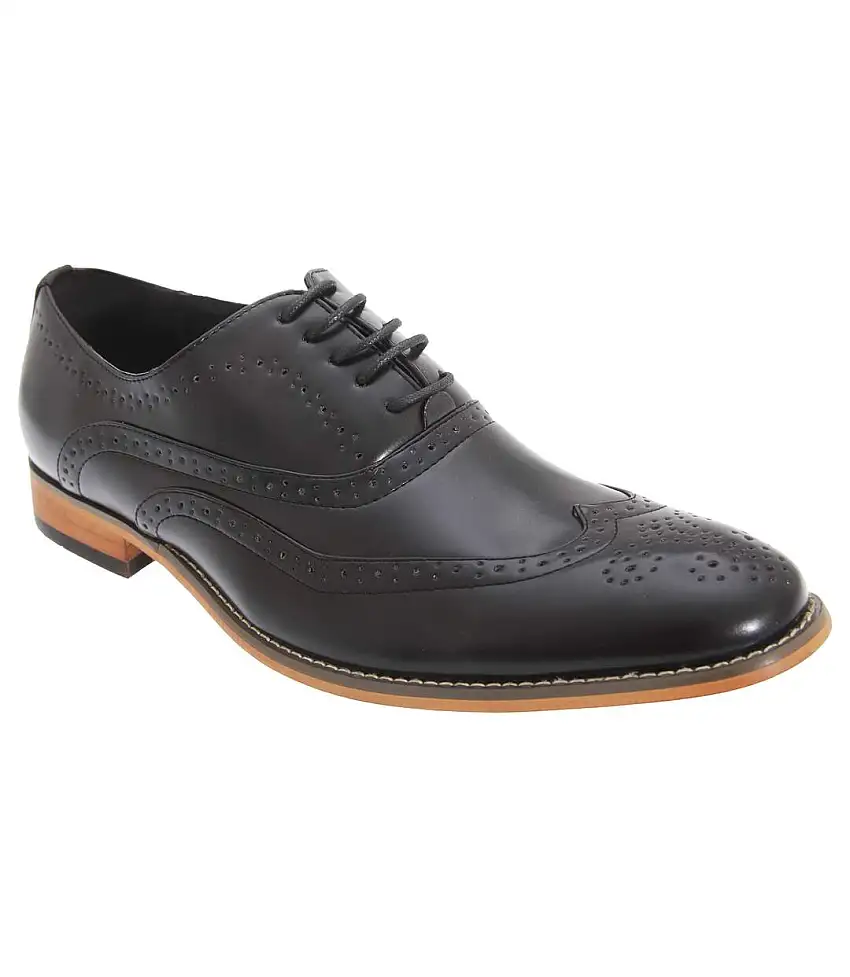 Goor Mens 5 Eyelet Brogue Oxford Shoes (Black) - UTDF547