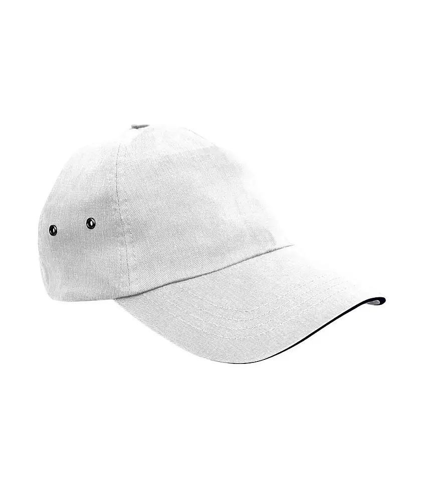 Unisex Adult Printers Plush Cotton 5 Panel Cap White Navy Result Headwear