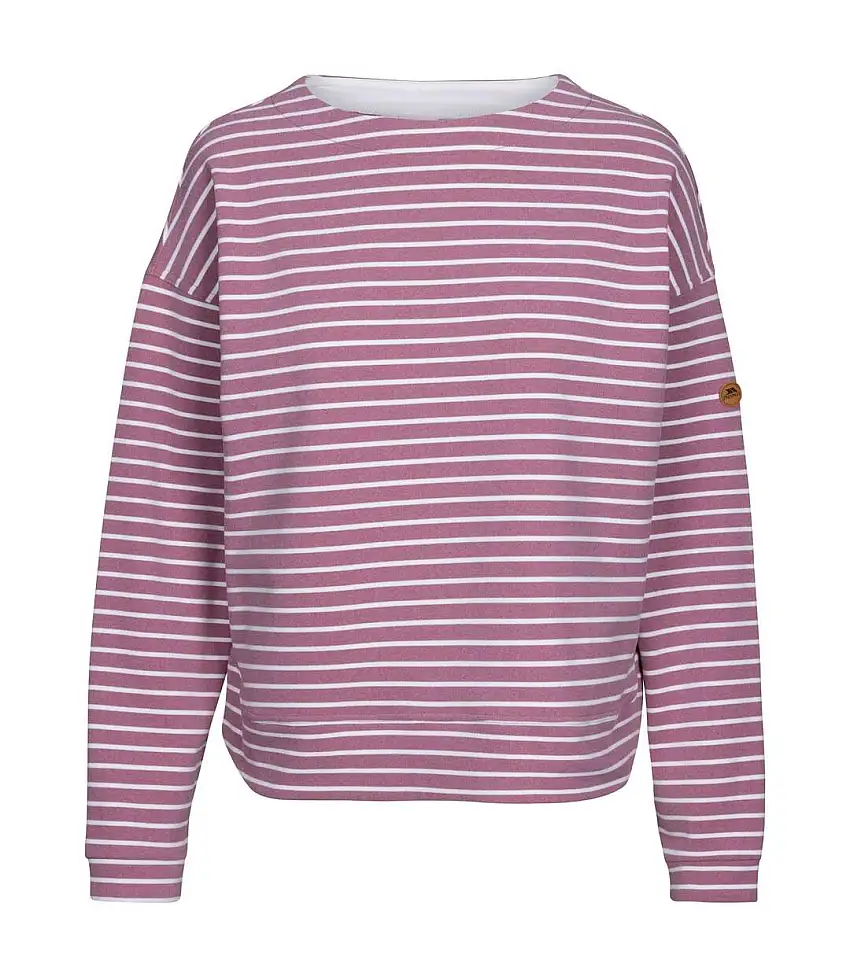 Womens/ladies Soothing Striped Marl Top Light Mulberry Trespass