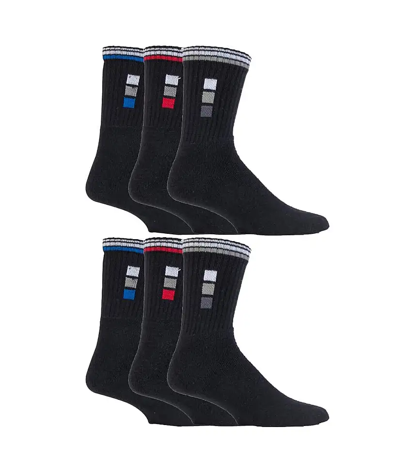 6 Pk Mens Breathable Cotton Bigfoot Sports Socks