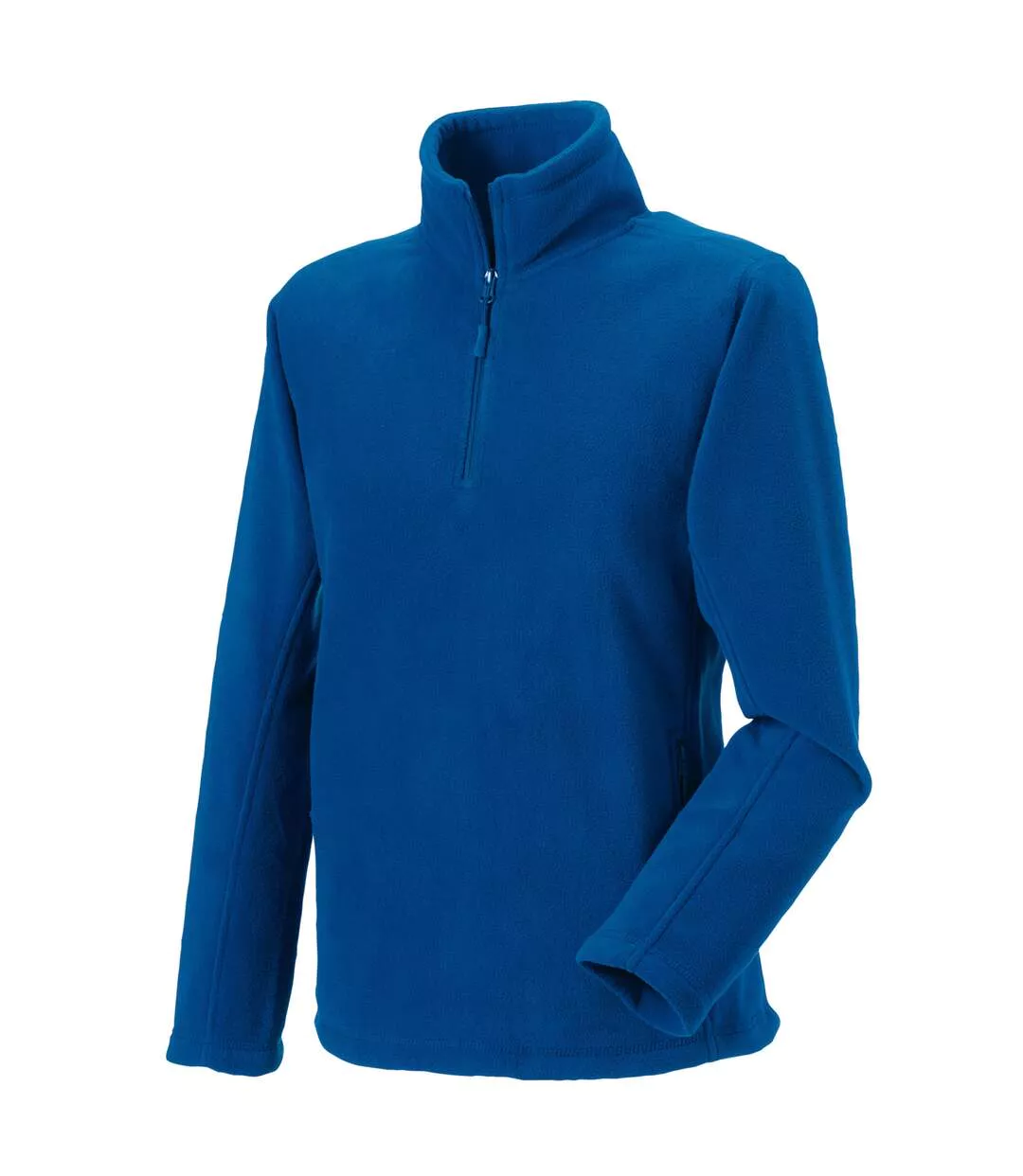 Mens Quarter Zip Fleece Top Bright Royal Blue Russell