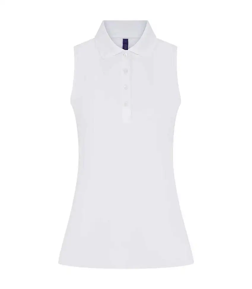 Womens/ladies Polo Shirt White Henbury