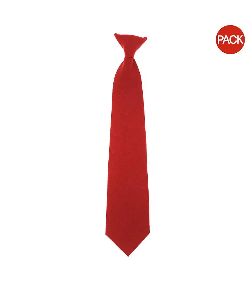 Yoko Clip-On Tie (Pack of 4) (Red) (One Size) - UTBC4157