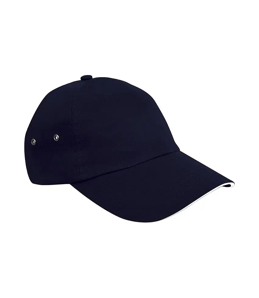 Unisex Adult Printers Plush Cotton 5 Panel Cap Navy White Result Headwear