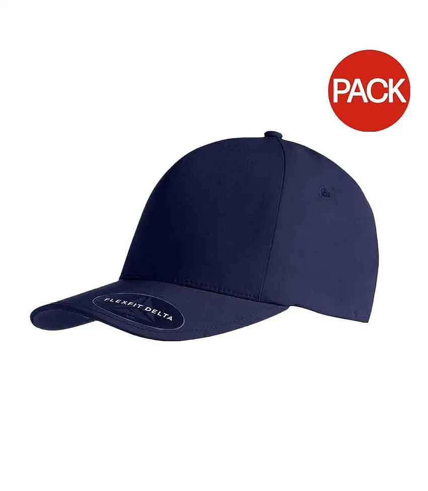 Yupoong Flexfit Unisex Delta Waterproof Cap (Pack of 2) (Navy) - UTRW6765