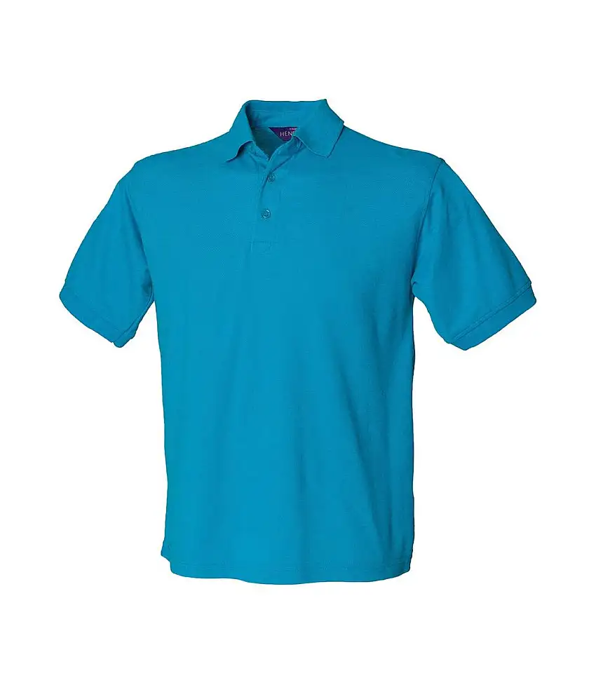 Mens Polycotton Heavy Polo Shirt Turquoise Henbury