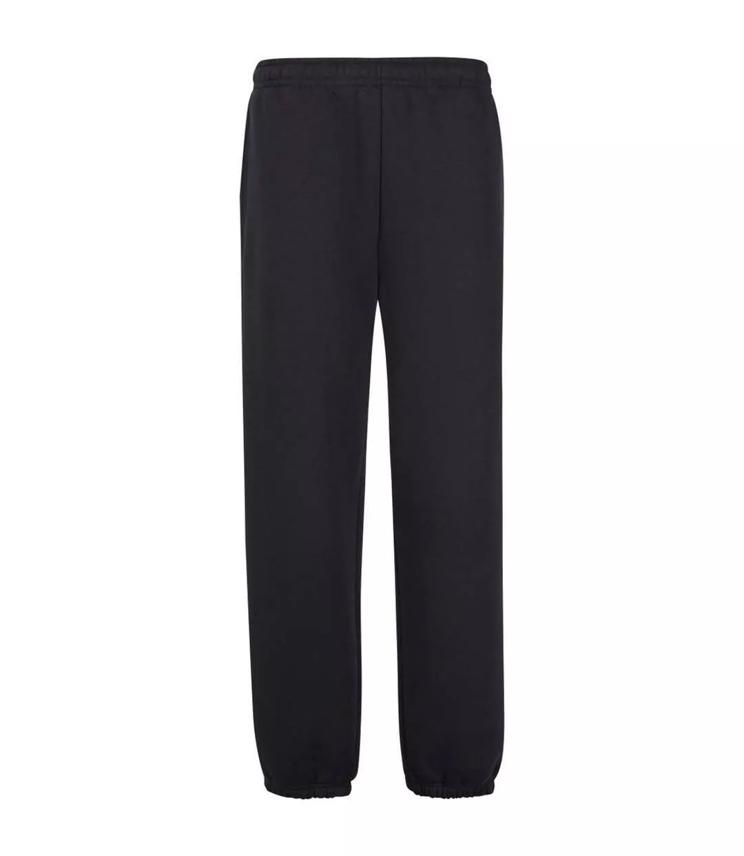 Mens Fluffy Jogging Bottoms Black Build Your Brand