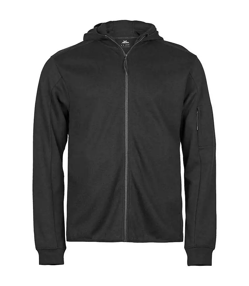 Mens Full Zip Athletic Hoodie Black Tee Jays