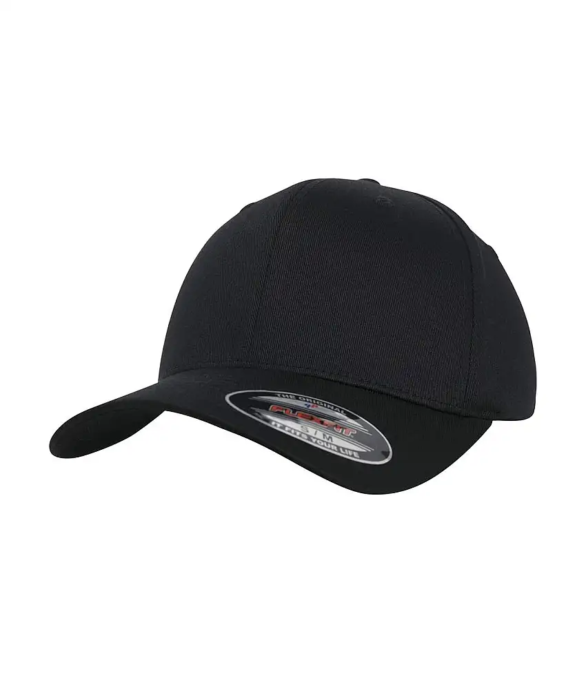 Unisex Adult Flexfit Organic Cotton Baseball Cap Black Yupoong