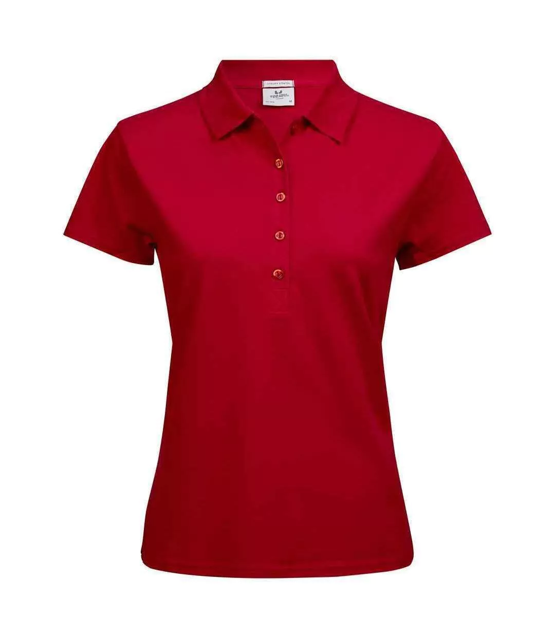 Womens/ladies Luxury Stretch Polo Shirt Red Tee Jays