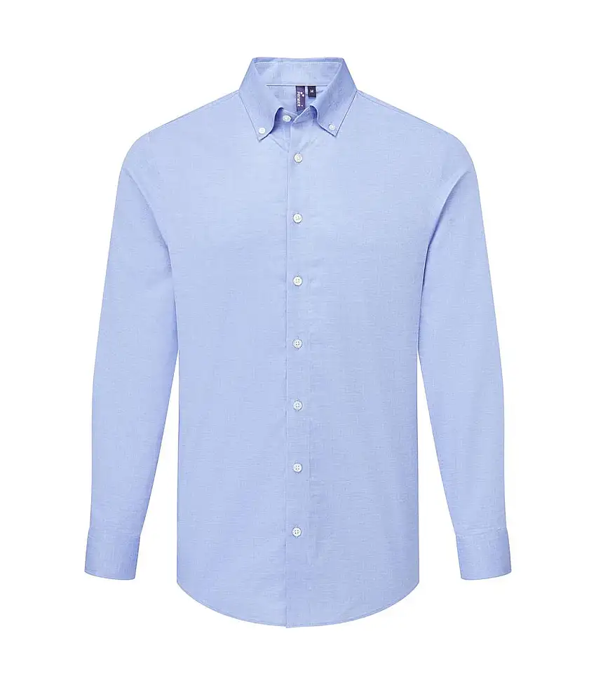 Mens Supreme Oxford Long-sleeved Formal Shirt Blue Oxford Premier