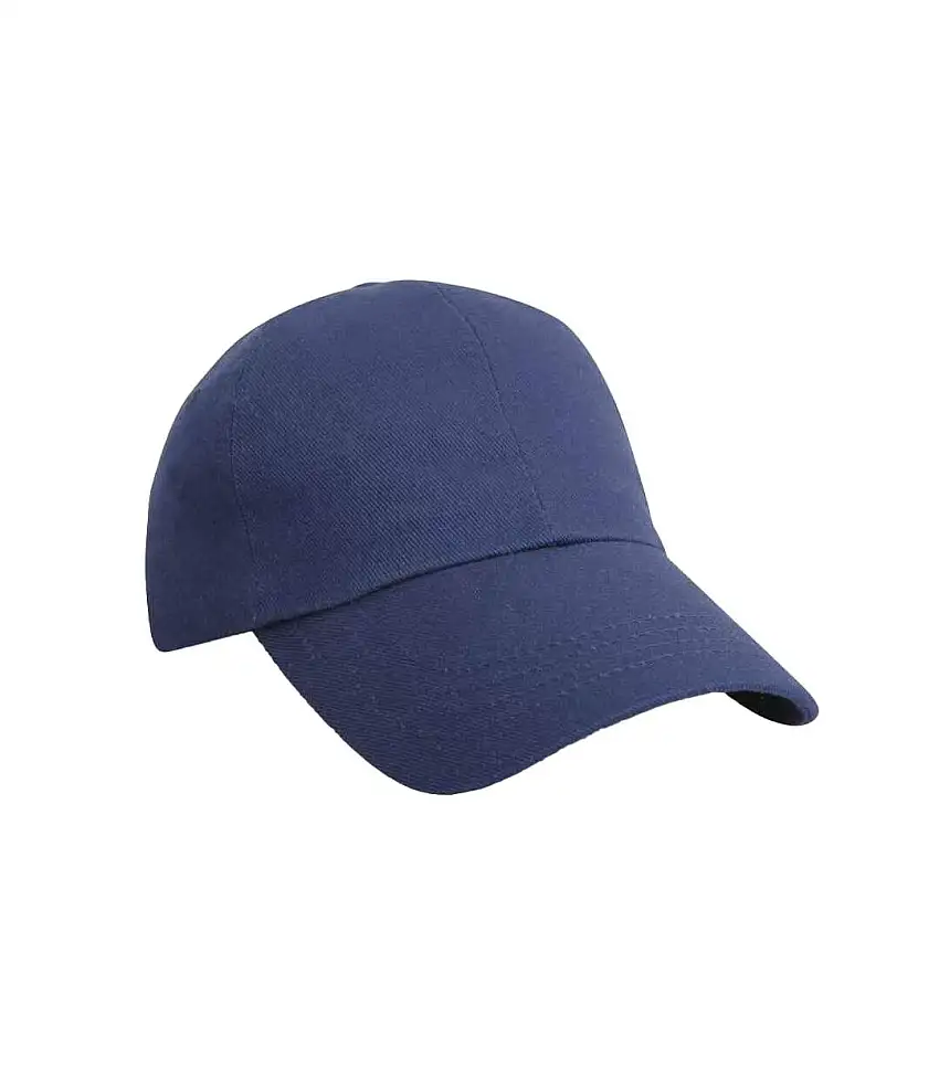Pro Style Plain Heavy Brushed Cotton Baseball Cap Navy Result Headwear